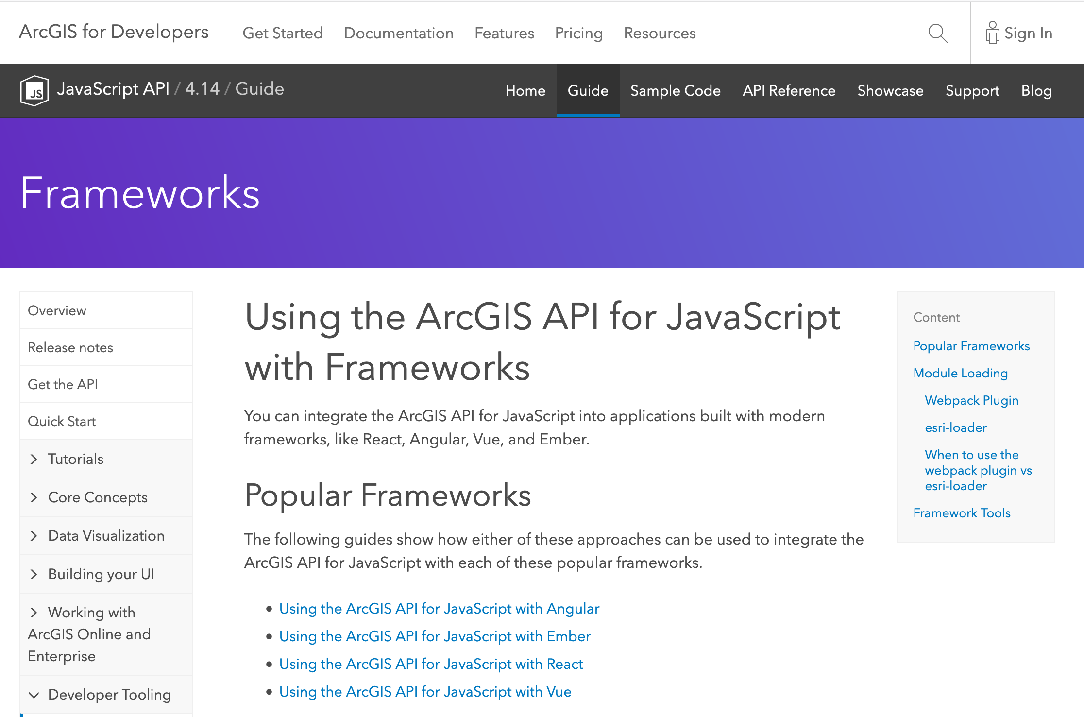 Arcgis Api For Javascript Using Frameworks 7808